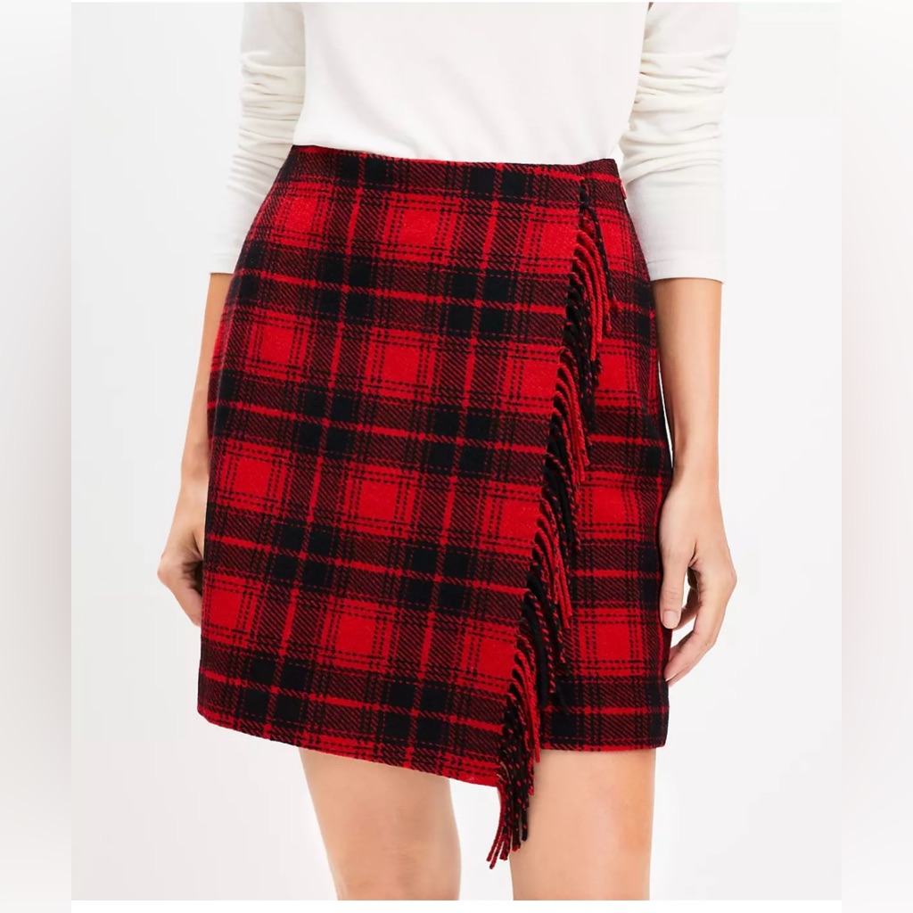 Talbots  Wrap Plaid Skirt 274